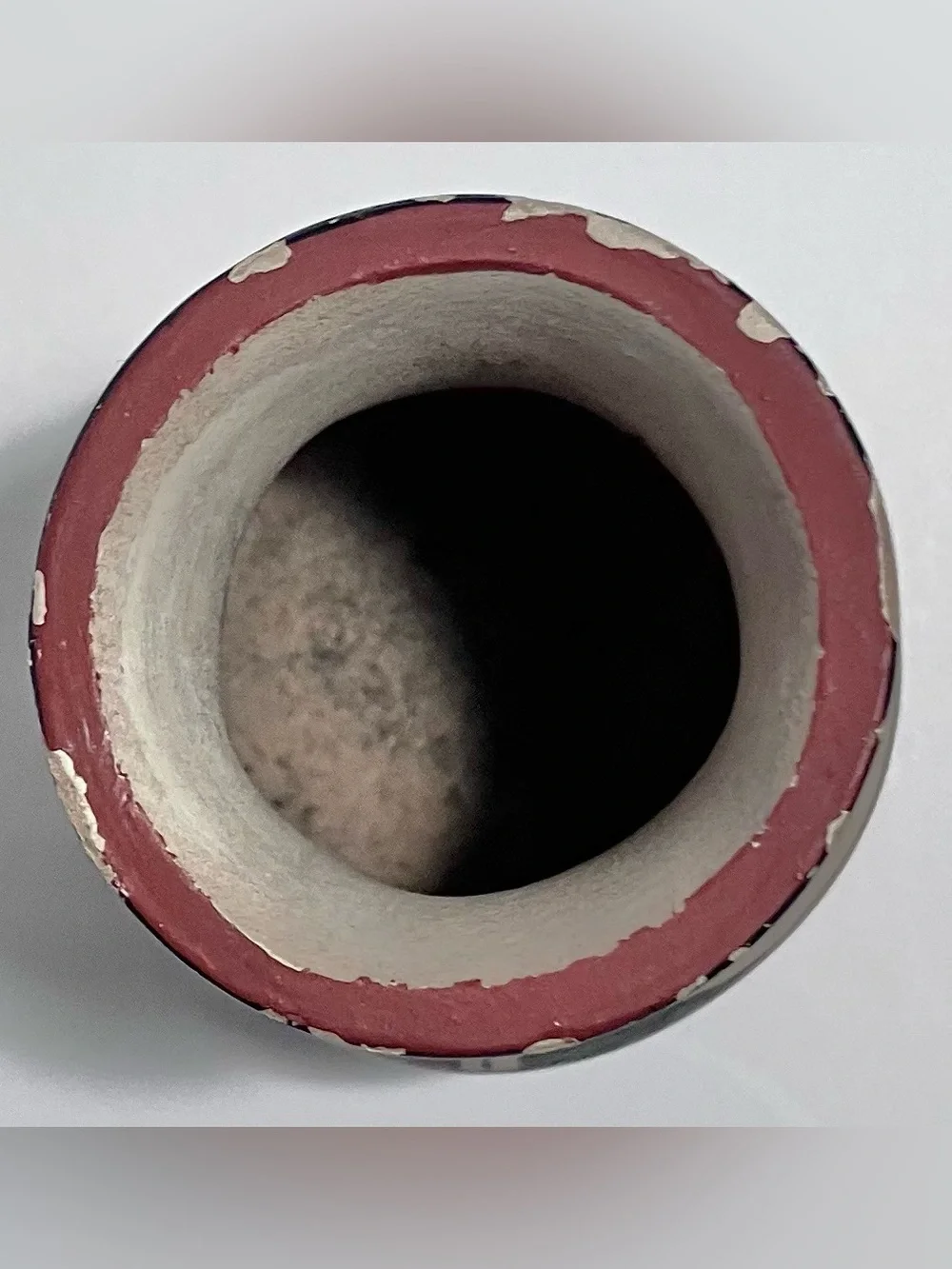JEMEZ PUEBLO Pottery Bud Vase / SIGNED ‘JC’ / 3 Inches / NEW MEXICO Native Clay